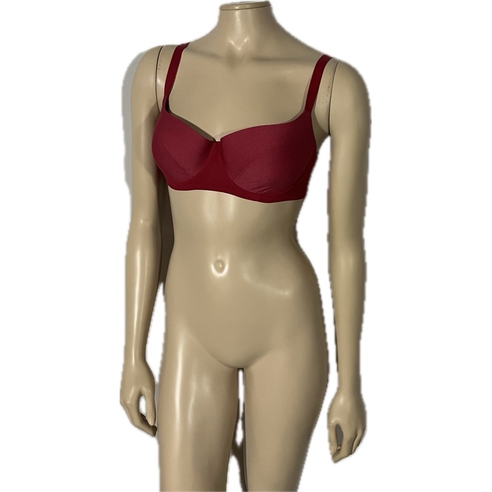NWT Wolford Juventas Swimsuit Top in rubino red